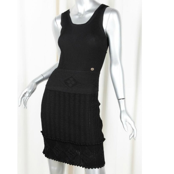 Chanel Black Knit Tank Dress - Picture 2 of 8